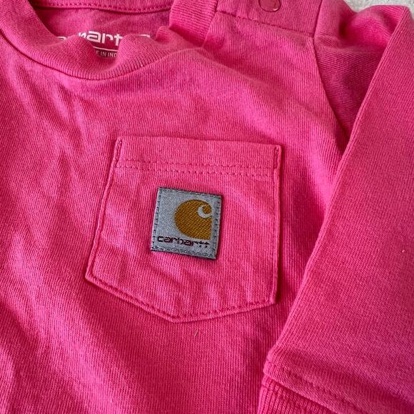 Carhartt & John Deere Pink Girls baby one-piece Shirt Lot size 6 months Farm - Picture 5 of 8